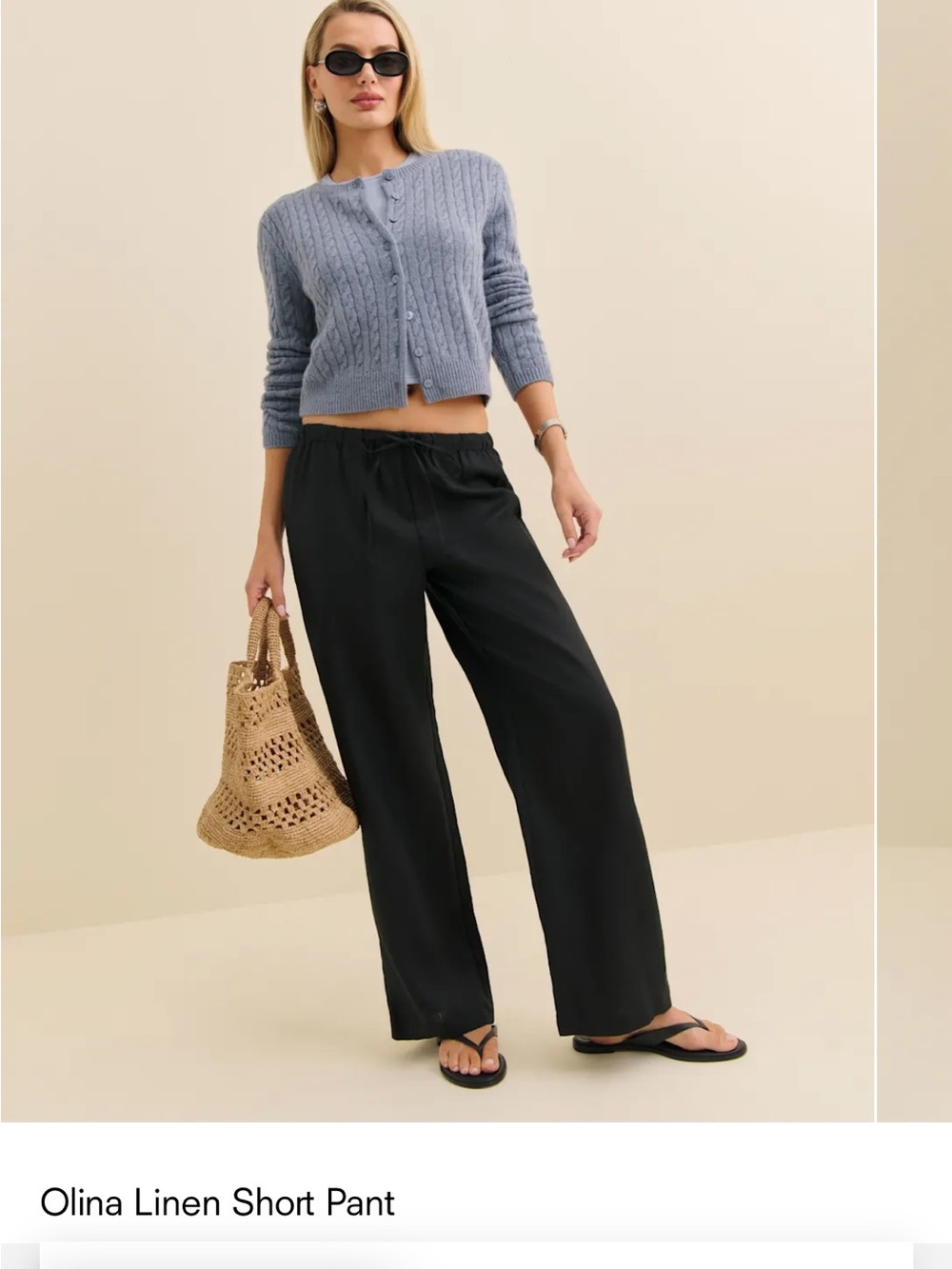 Reformation Olina Linen Short Pant